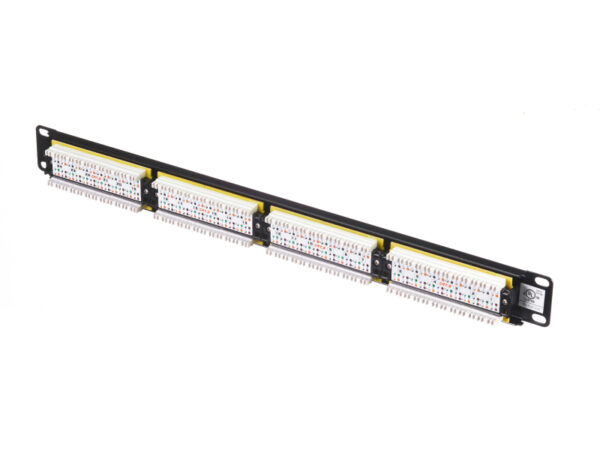 Патч-панель UTP, 19", 24 порта RJ45, cat.6, 1U, Dual Type, Netko СКС, "J"