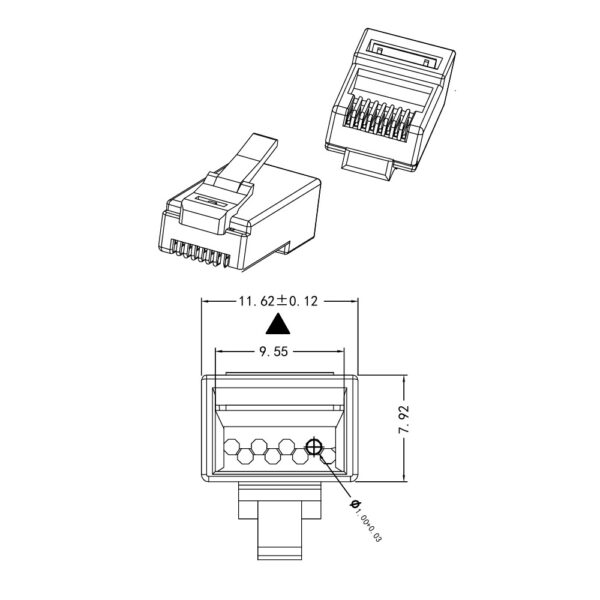Коннектор Neolan UTP RJ-45 Cat 6