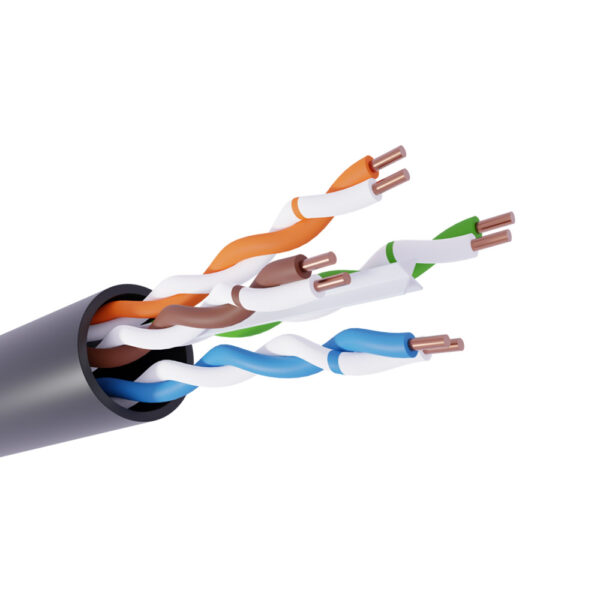 Кабель витая пара NEOLAN U/UTP outdoor PE 4x2x23AWG cat 6 CU (0,57) black